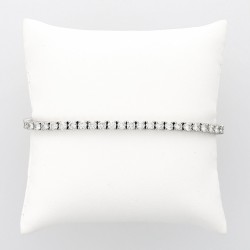 Bracelet rivière de diamants serti 4 griffes caratage total 7,28 carats-or 18 carats