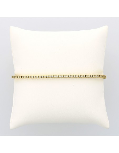 Bracelet rivière femme 86 diamants (1,41 carat) fermeture cliquet - or 18 carats