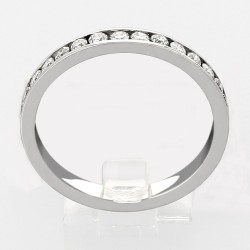 Alliance or et diamants Manon. Demi tour serti rail diamants  0,32 carat - or 18 carats 2