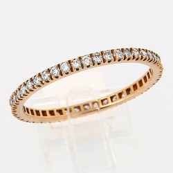 Alliance or et diamants Lara. Tour complet diamant - or 18 carats