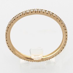 Alliance or et diamants India, tour complet serti mini-griffes diamants 0,40 carat - or 18 carats 2