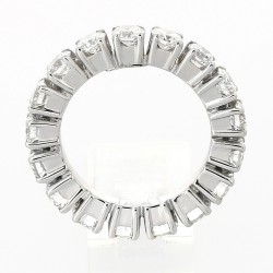 Alliance or et diamants Clara. Tour complet serti sur chatons hauts 4 griffes-diamants 3,23 carats - or 18 carats 2