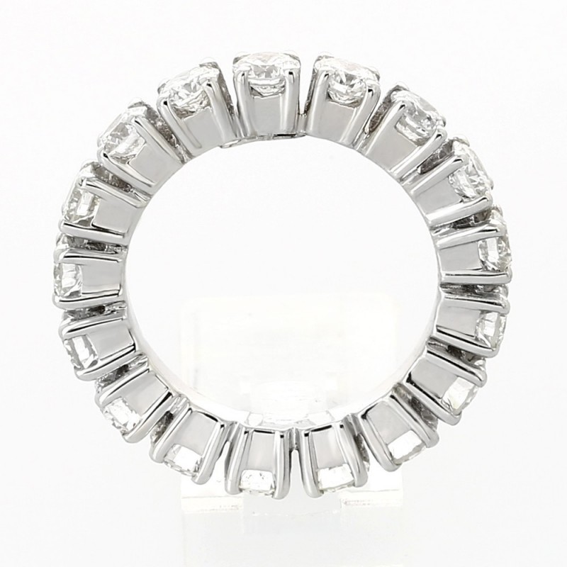 Alliance or et diamants Clara. Tour complet serti sur chatons hauts 4 griffes-diamants 3,23 carats - or 18 carats