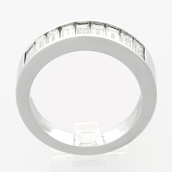 Alliance or et diamants Alexandra, serti rail diamants taille baguette 1,93 carat - or 18 carats 2