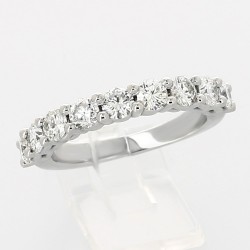 Alliance or et diamants Léa. Demi tour serti griffes diamants 1,42 carat-or 18 carats