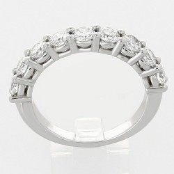 Alliance or et diamants Léa. Demi tour serti griffes diamants 1,42 carat-or 18 carats 2