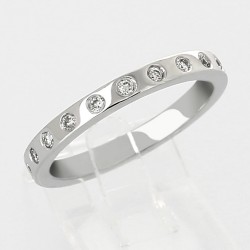 Alliance or et diamants Julie. Tour complet serti clos diamants 0,23 carat - or 18 carats