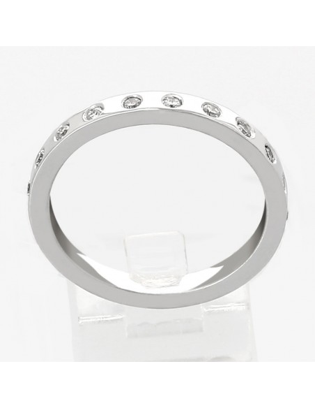 Alliance or et diamants Julie. Tour complet serti clos diamants 0,23 carat - or 18 carats