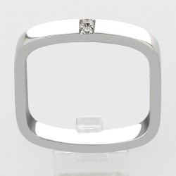 Alliance or et diamants Carrée. Diamants pour 0,07 carat - or 18 carats 2