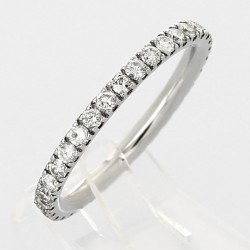 Alliance Femme or et diamants Cécile, tour complet micro serti 4 griffes diamants 0,72 carat - or 18 carats