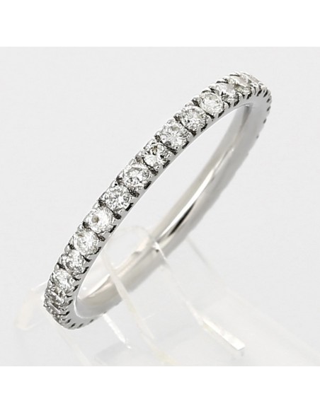 Alliance Femme or et diamants Cécile, tour complet micro serti 4 griffes diamants 0,72 carat - or 18 carats