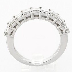 Alliance Femme or et diamants Anne, demi tour serti griffe 9 diamants Asscher cut  pour 1,89ct - or 18 carats 2