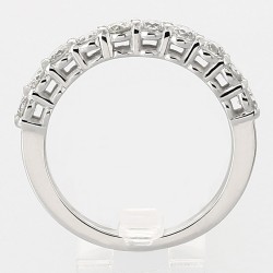 Alliance Femme or et diamants Jade. Demi tour serti griffes diamants 1,10 carat - or 18 carats 2