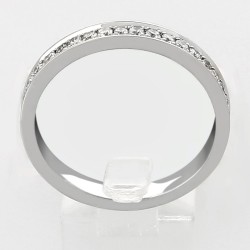 Alliance Femme or et diamants Annie, 3/4 serti grains illusion rail diamants 0,29 carat - or 18 carats 2