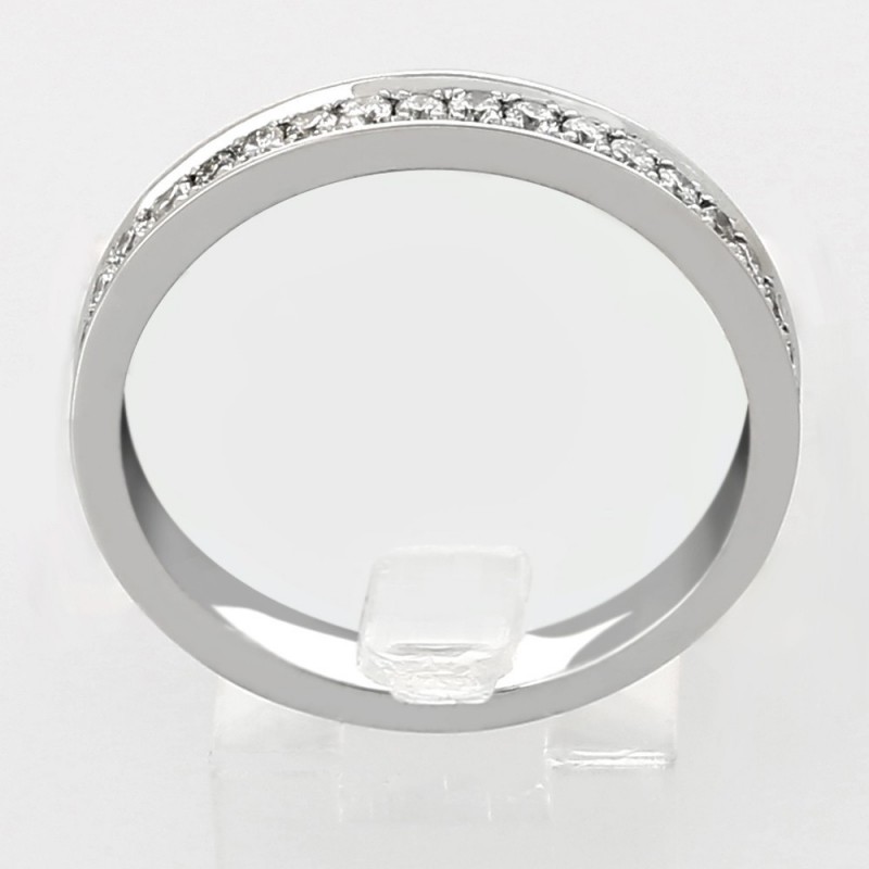 Alliance Femme or et diamants Annie, 3/4 serti grains illusion rail diamants 0,29 carat - or 18 carats