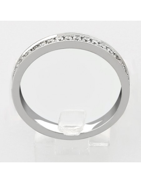 Alliance Femme or et diamants Annie, 3/4 serti grains illusion rail diamants 0,29 carat - or 18 carats