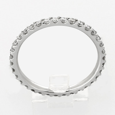 Alliance or et diamants Eleonore, tour complet serti 2 griffes, diamants 0,61 carat - or 18 carats 2