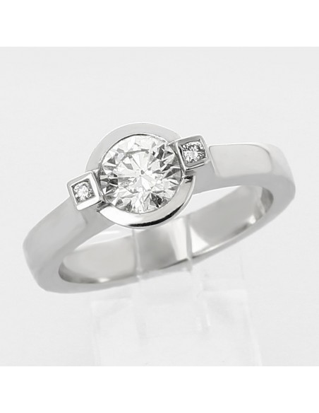 Solitaire or et diamants Leona , en or 18 carats Solitaire or et diamants Leona , en or 18 carats