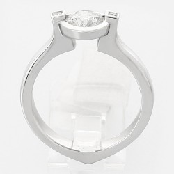 Solitaire or et diamants Leona , en or 18 carats 2