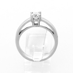 Solitaire or et diamant Laure, double corps orné d'un diamant de 0,40 carat - or 18 carats 2