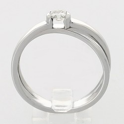 Solitaire or et diamant Aurélie. Modèle corps croisé avec 1 diamant 0,20 carat serti demi clos - or 18 carats 2