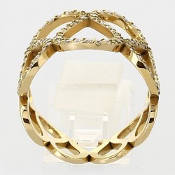 Bague or et diamants Serpentin. Courbes pavées de diamants pour 0,74 carat - or 18 carats 2
