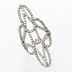 Bague or et diamants Marquise, sertie de 2 carats de diamants - or 18 carats