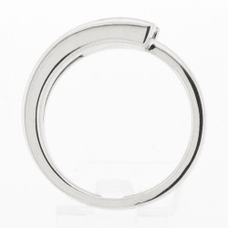 Bague contemporaine trilogie serti de 3 diamants en rail pour un poids de 0,28 carat -or 18 carats 2