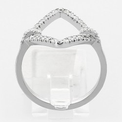 Bague or et diamants Losange. Sertie de 34 diamants - or 18 carats 2
