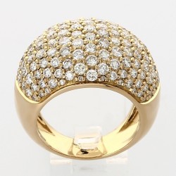 Bague or et diamants Boule. Pavée de 139 diamants - or 18 carats 2