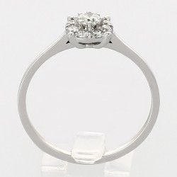 Solitaire illusion Vanessa or et diamants - or 18 carats 2