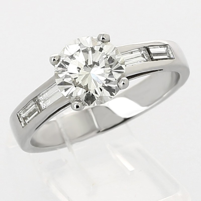Solitaire hotsell diamant baguette