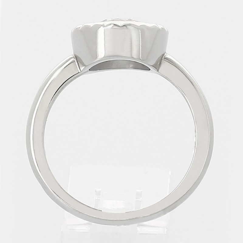 Solitaire or et diamants Melody. Diamant de 1,15 ct en serti clos et entourage - or 18 carats