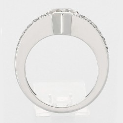 Bague or et diamants Amour. Diamant cœur de 1,00 ct - or 18 carats 2