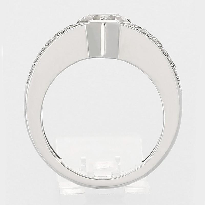 Bague or et diamants Amour. Diamant cœur de 1,00 ct - or 18 carats