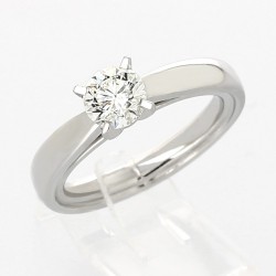 Solitaire or et diamant India, diamant rond (Brillant) serti 4 griffes - or 18 carats