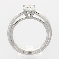 Solitaire or et diamant India, diamant rond (Brillant) serti 4 griffes - or 18 carats 2