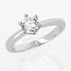 Solitaire or et diamant Lola , chaton 6 griffes - or 18 carats.