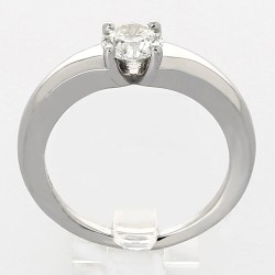 Solitaire or et diamant Lou, un diamant rond serti 4 griffes - en or 18 carats 2