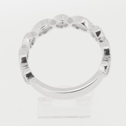 Alliance Femme or et diamants Flavie, diamants sertis dans motifs de forme navette - or 18 carats 2