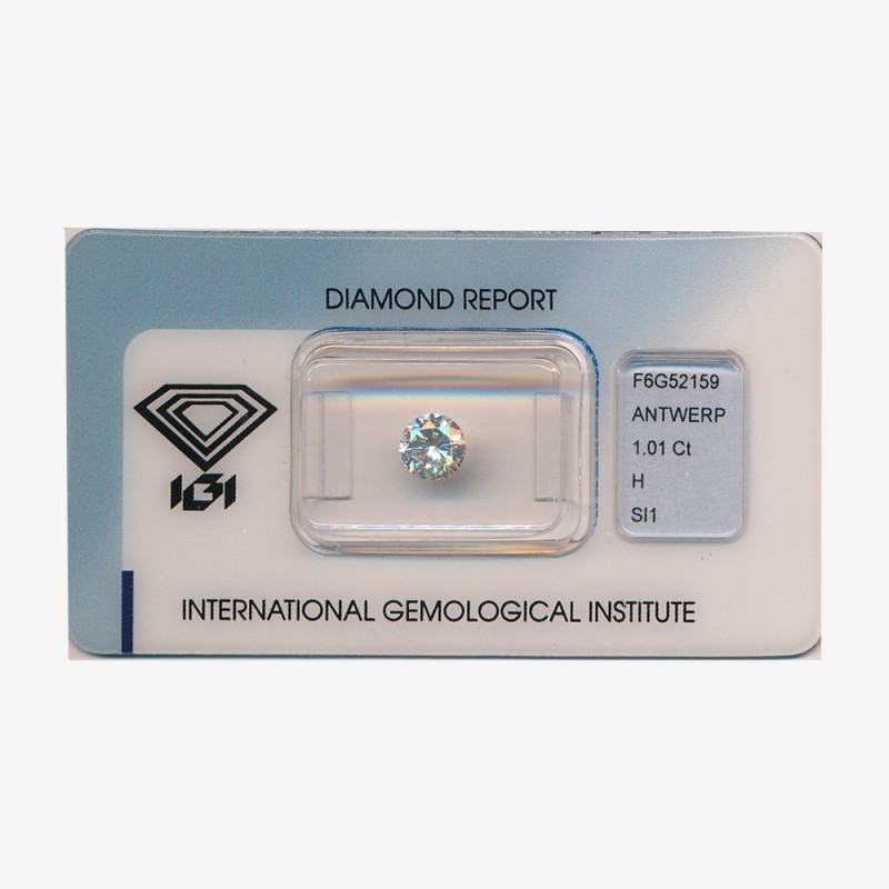 Diamant Rond 1,01ct H - SI1