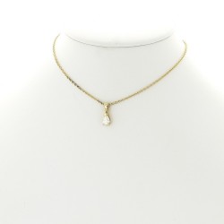 Collier or et diamant Roxanne. avec pendentif diamant poire de 0,40 ct - or 18 carat
