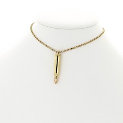 Pendentif Collier or Kalashnikov balle AK-47 tout or or 18 carats
