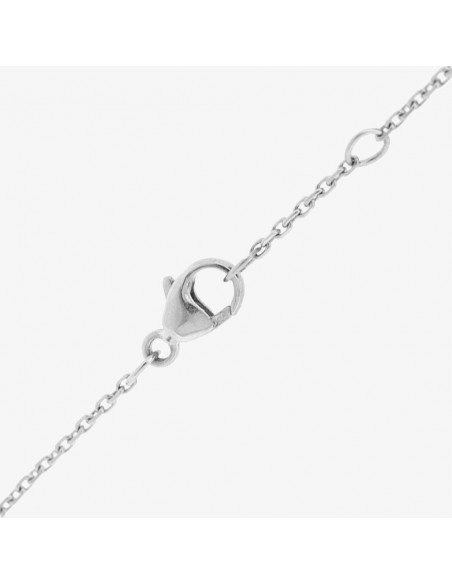 Bracelet moderne pour femme motif rectangle pavé de diamants accompagné de 2 mini oui, en or 18 carats