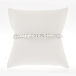 Bracelet rivière rigide sertis de diamants pour 3.30 ct, serti mini-griffes - Or 18 carats