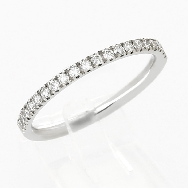 Alliance mariage demi-tour serti mini-griffes diamants 0,20 carat-or 18 carats Alliance mariage demi-tour serti mini-griffes diamants 0,20 carat-or 18 carats