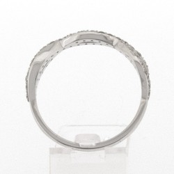 Alliance or et diamants Diana, demi tour torsadé - or 18 carats 2