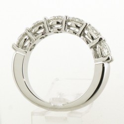 Alliance Femme or et diamants Ashley. Demi tour 6 diamants ronds (brillant) - or 18 carats 2