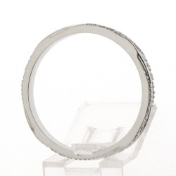 Alliance Femme or et diamants Emy, modèle torsadé guilloché - or 18 carats 2