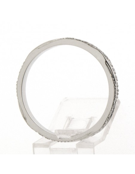 Alliance Femme or et diamants Emy, modèle torsadé guilloché - or 18 carats